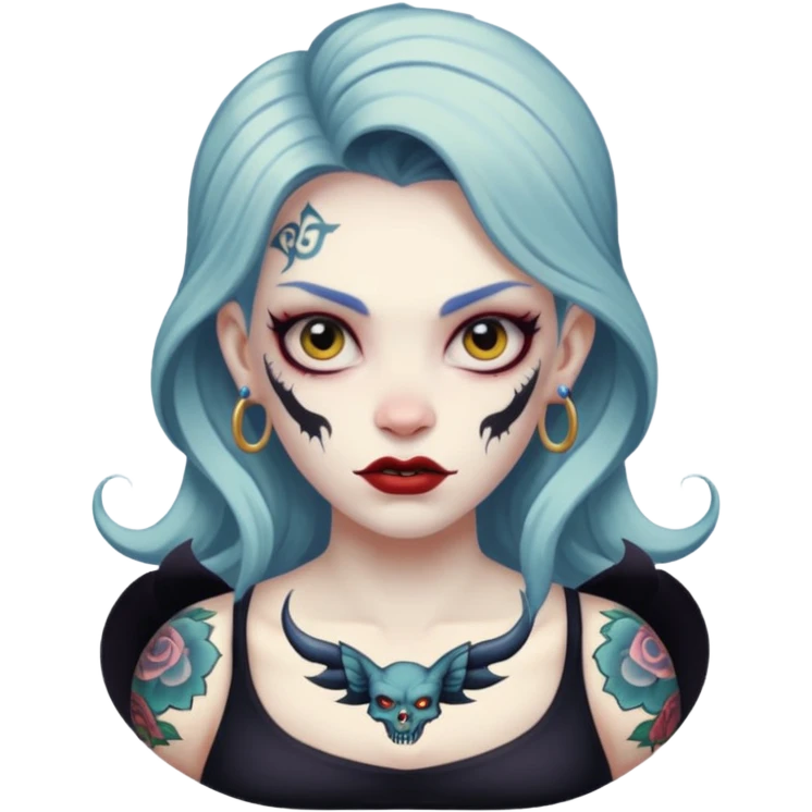 monster woman with big tattoos emoji