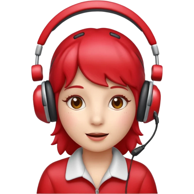 A Cute strawberry wearing headset  emoji