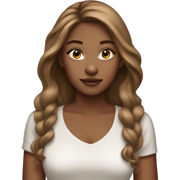 stunning girl light brown hair emoji