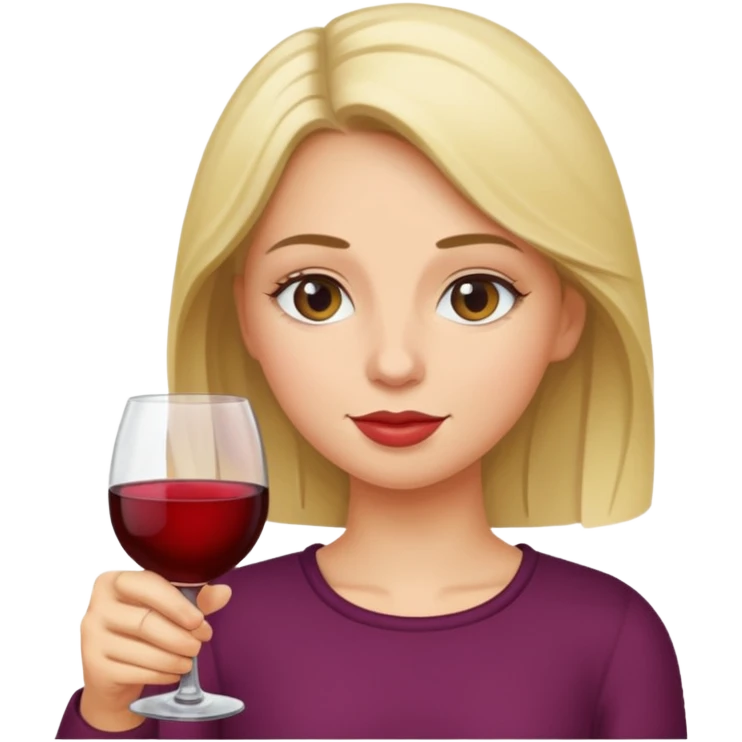 girl drinking wine emoji