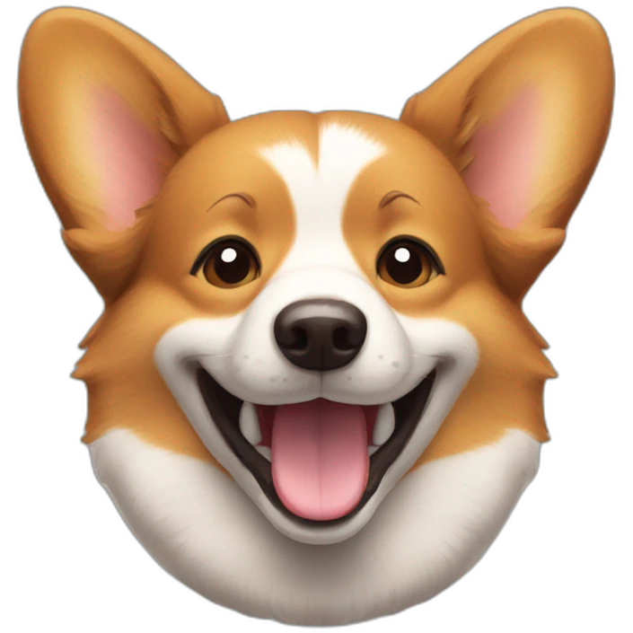 smiling brown corgi emoji