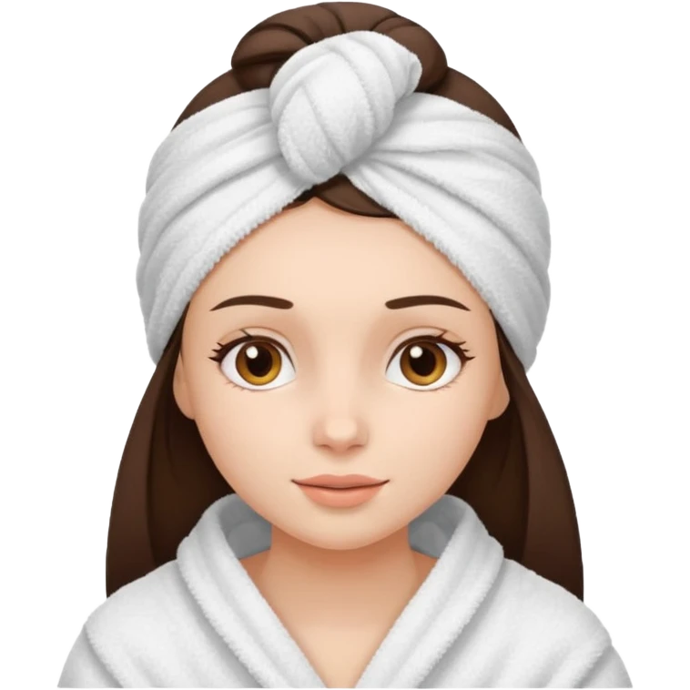 girl brunette getting a facial  emoji