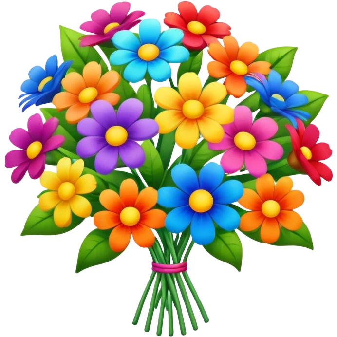 rainbow flowers  emoji