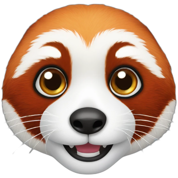 Red panda with monocles and eye brow raised emoji