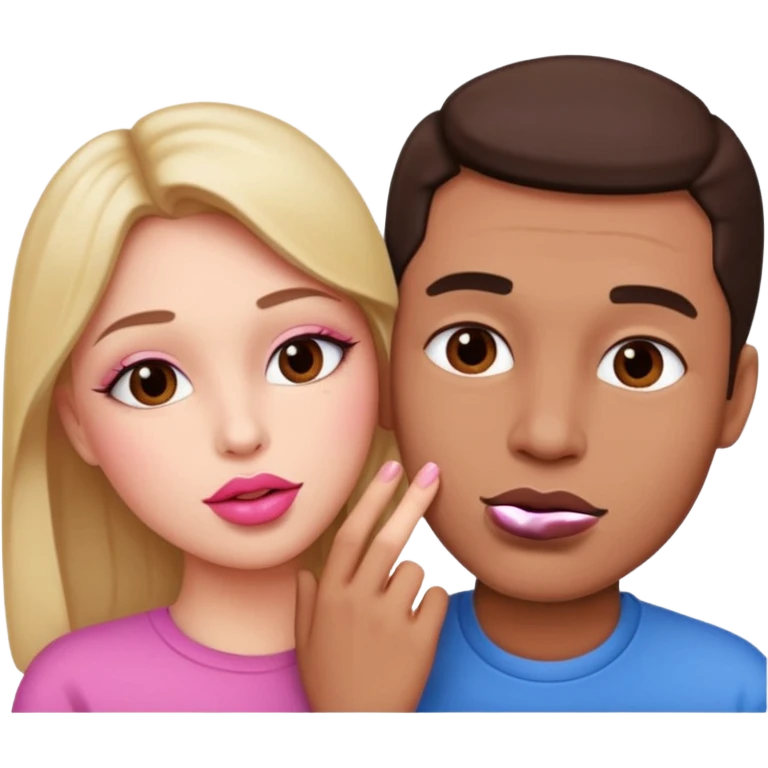 Öpüşen çift dudakları dudaklarına değer emoji