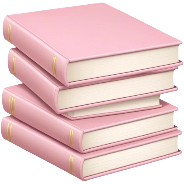 Stack of pale pink books emoji
