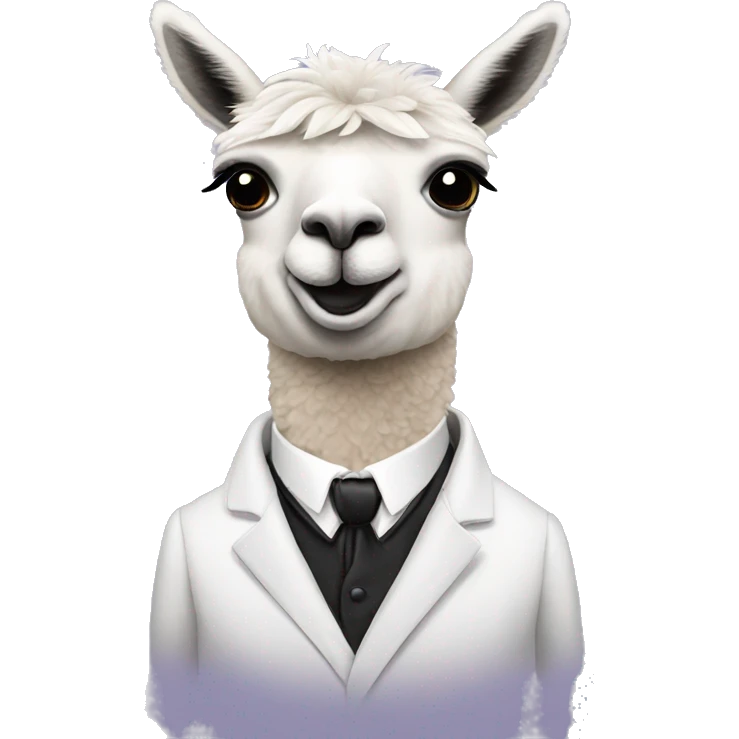 Llama wearing tux at wedding emoji