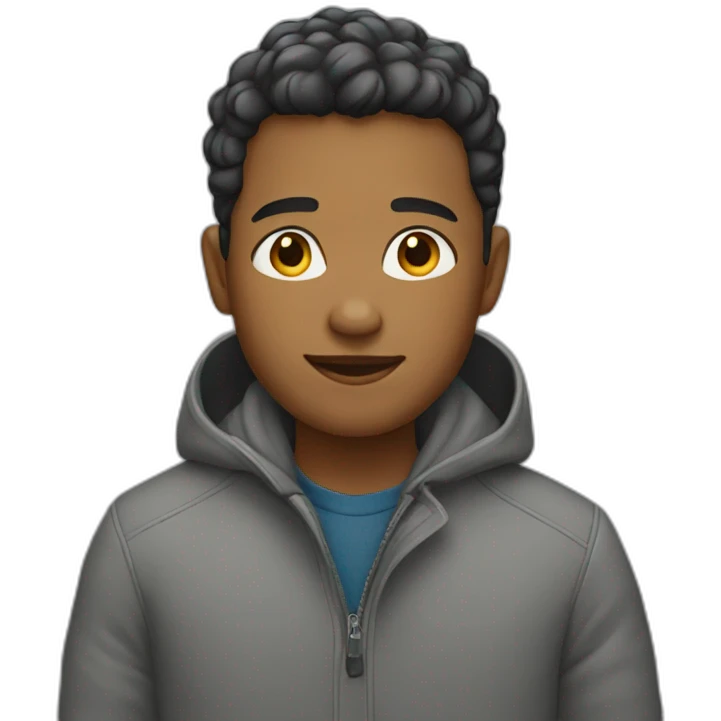 boy woth grey coat emoji