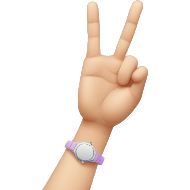 hand sign with pinky and ring finger up but the rest of the fingers touching the thumb emoji