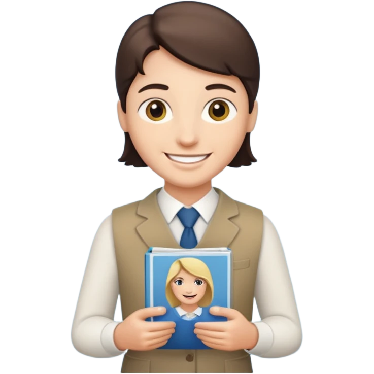 Testemunha de jeová com revista emoji
