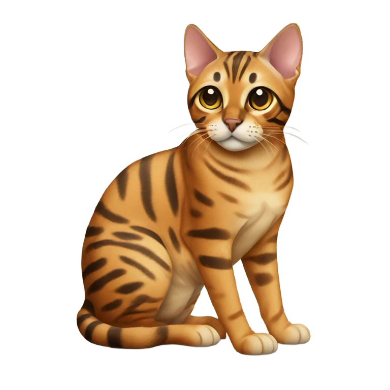 bengal cat sitting  emoji