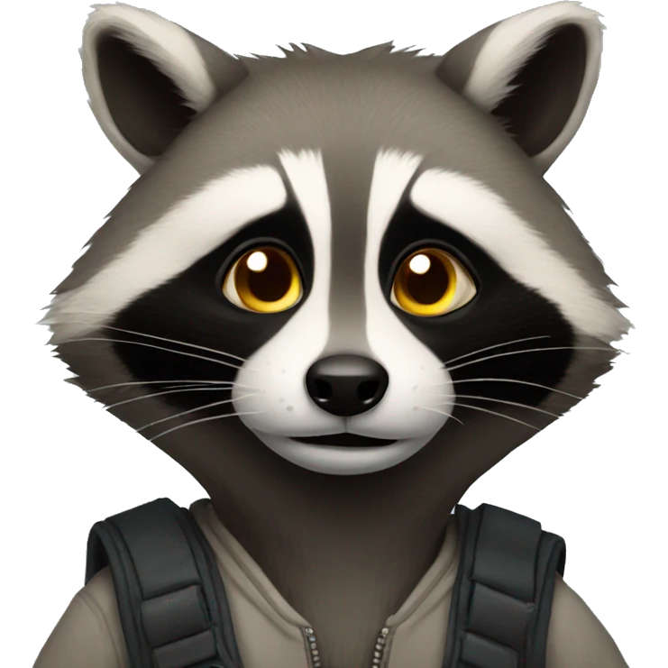High raccoon  emoji