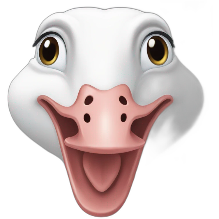 goose mouth open heart eyes emoji