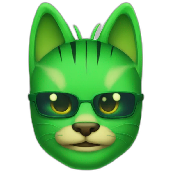 jim carrey in the film the mask wearing a green cat costume emoji