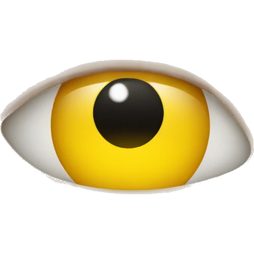 Classic yellow Emoji putting Contact Lens in his eye emoji