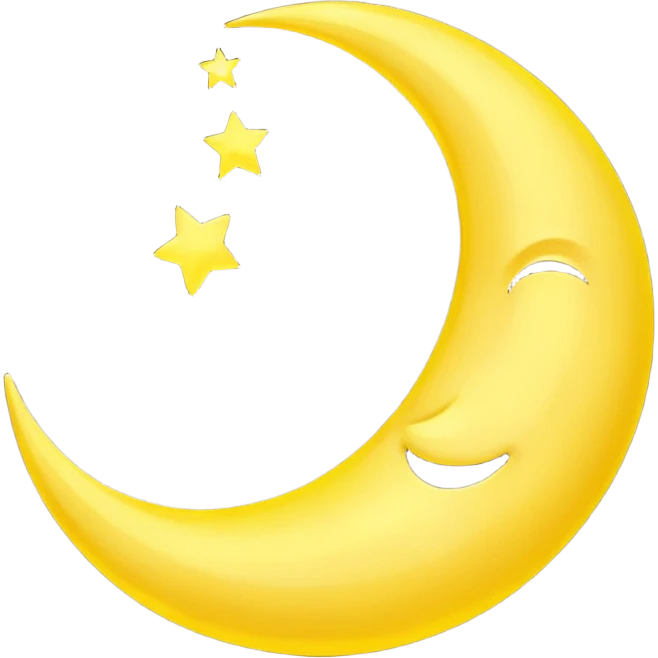The crescent moon emoji