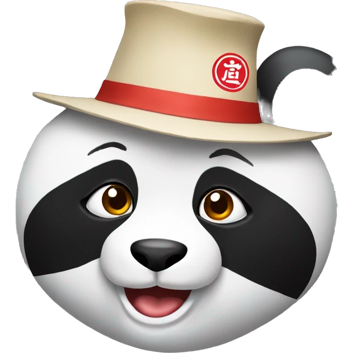 Panda wearing Panda Express Hat emoji