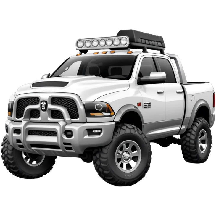 White 2025 Ram off-road truck  emoji