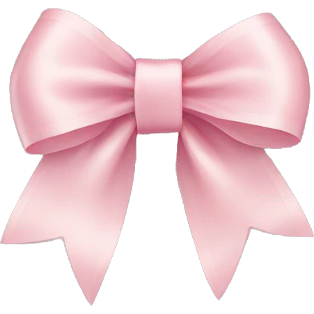 light pink ribbon bow emoji