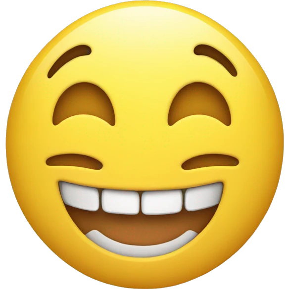 smiling emoji with yellow bone in its mouth emoji