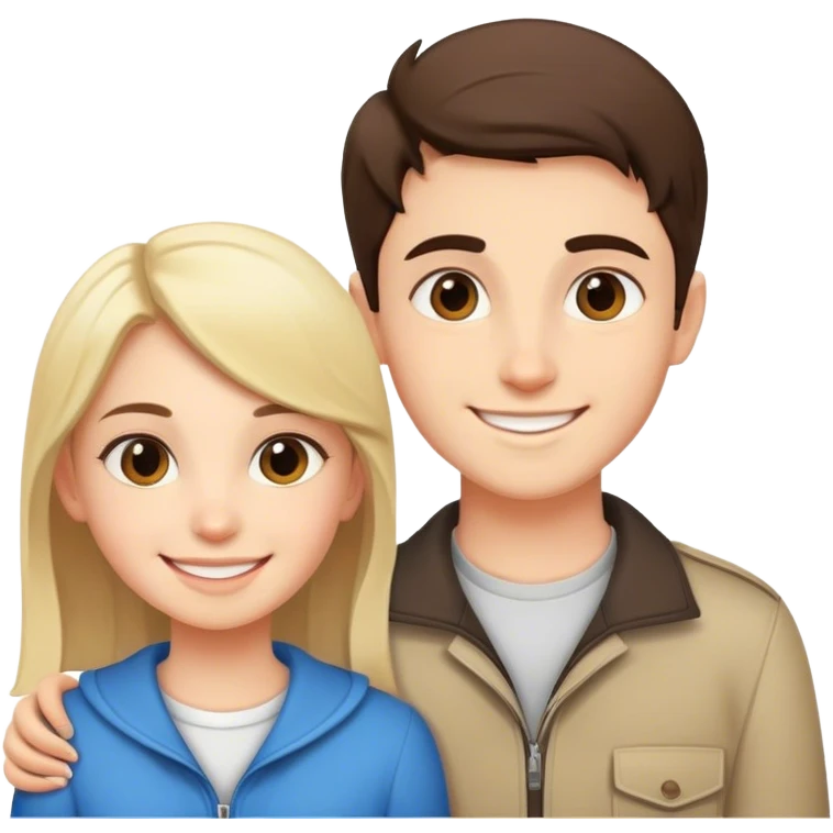 smiling girl Tefi with boy jetset emoji