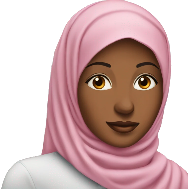 Woman in pink hijab on a cruise ship fair skin emoji