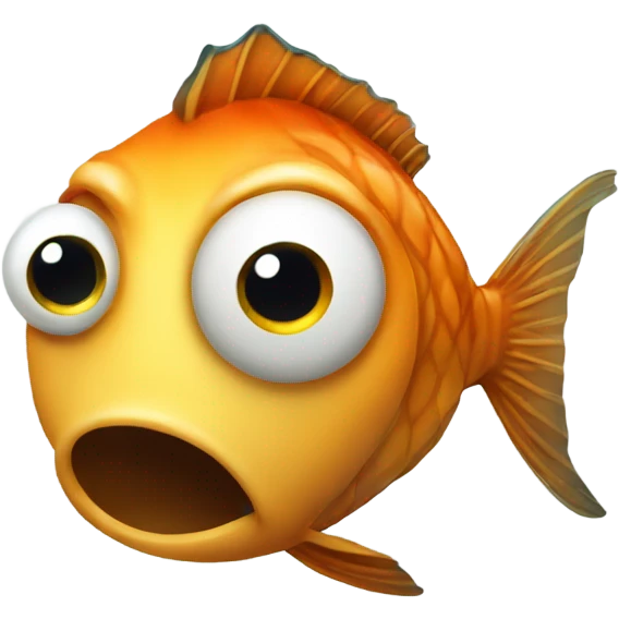 Baffled fish emoji