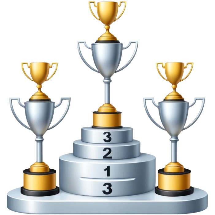 racing victory podium with three places for winners emoji