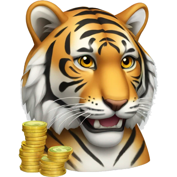 tiger with money emoji
