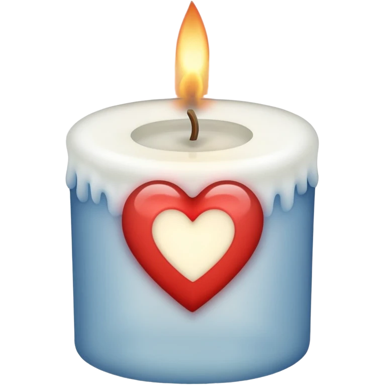 candle with gentle smoke forming a heart emoji