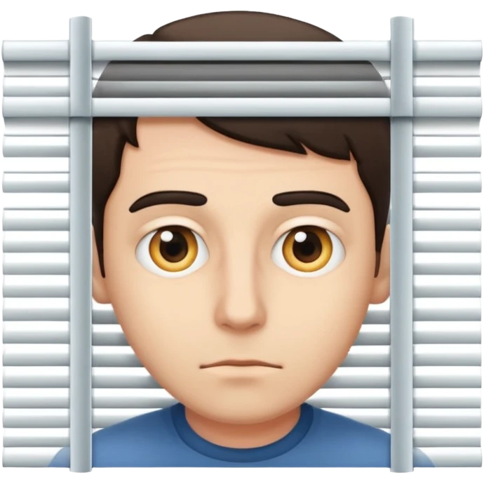 Male peeking behind the blinds  emoji