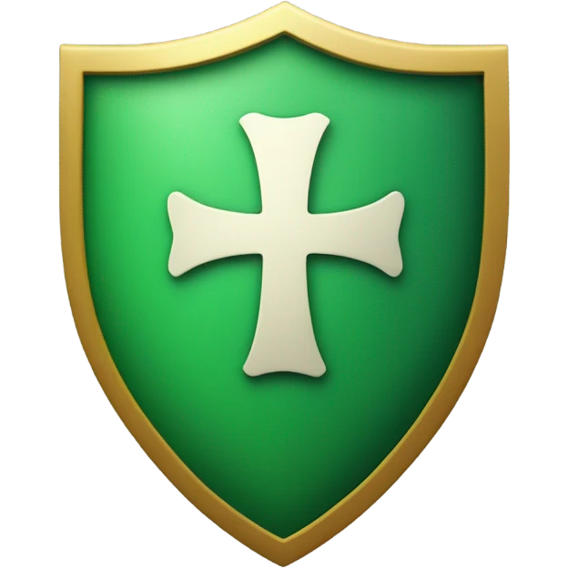 Create an emoji of a green scalloped shield that has check mark in the center emoji