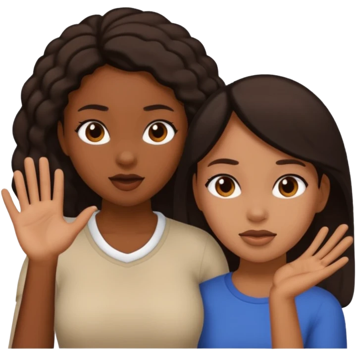 Black girl slapping another black girl  emoji