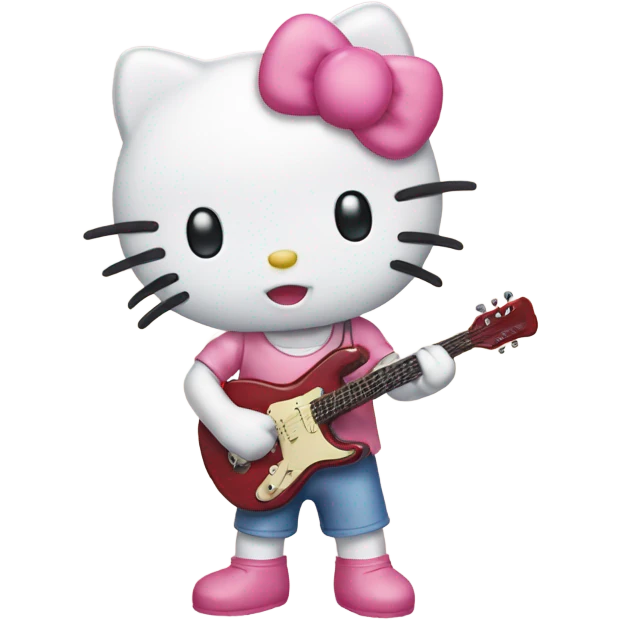 Hello kitty playing holf emoji