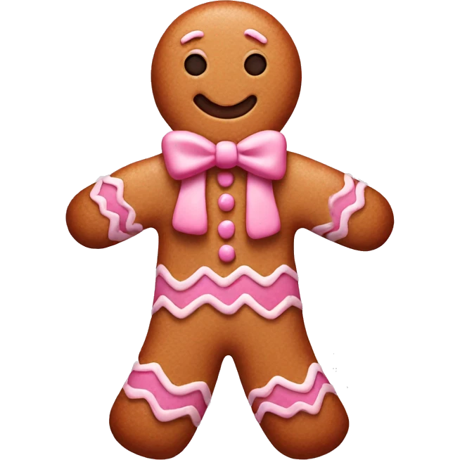 Pink Gingerbread man emoji
