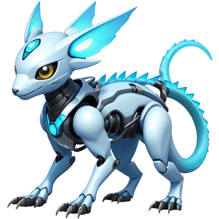  exotic futuristic modern cyber-Fakémon-Digimon-Trico-creature emoji