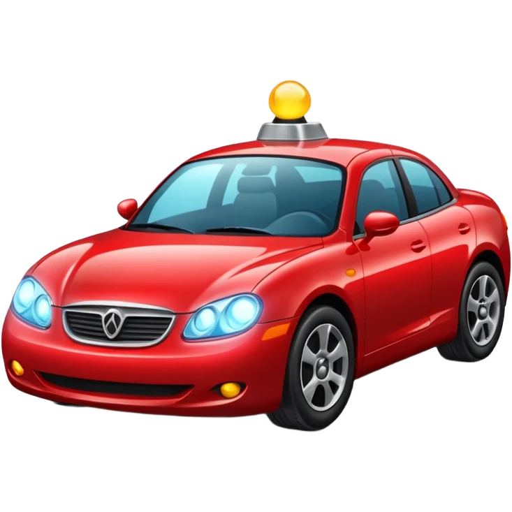 Car with lights  emoji