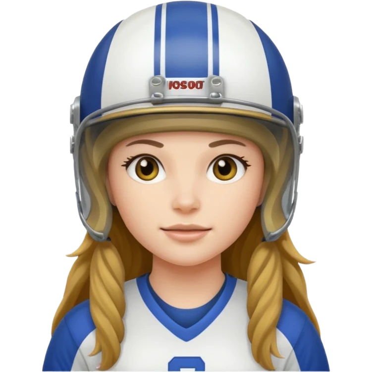 Long Haired Football Players, Female player emoji