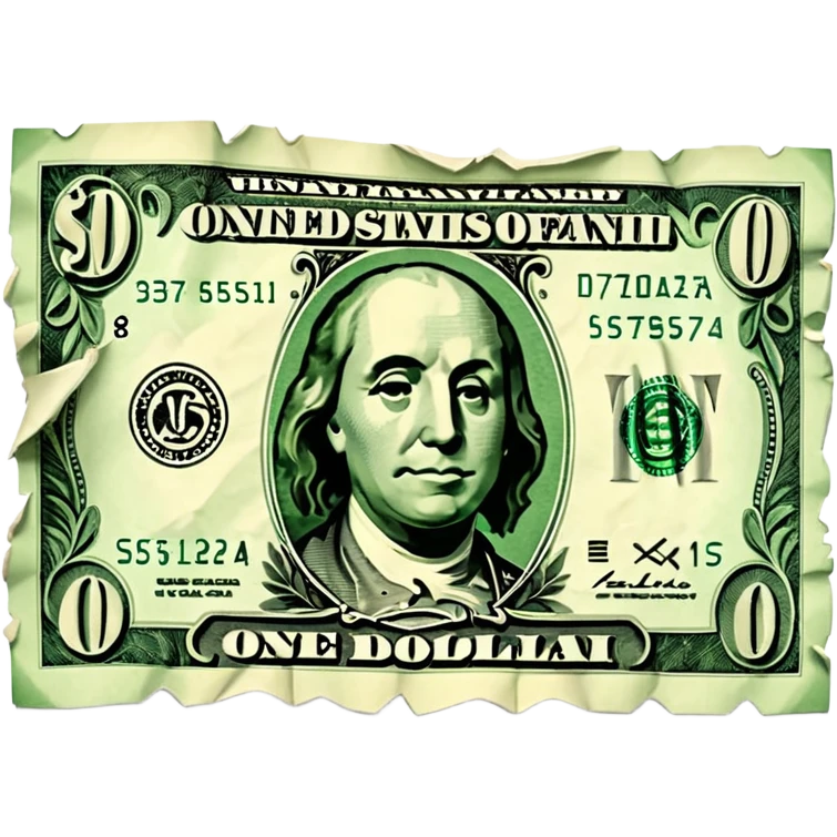 Ripped dollar bill emoji