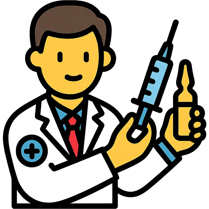A doctor injecting an ampoule emoji