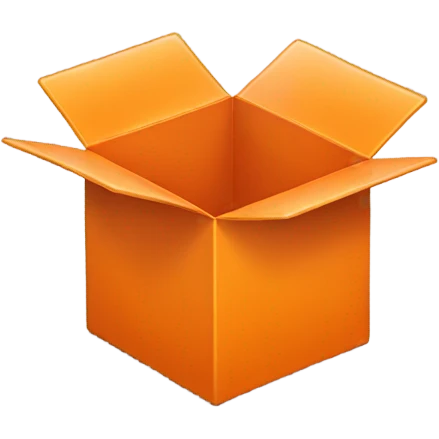 Open orange color box  emoji