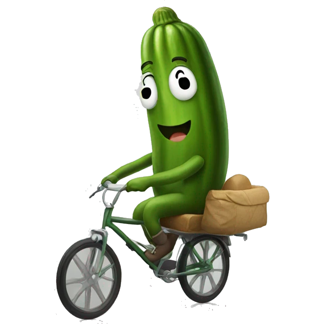 Pickle riding emoji