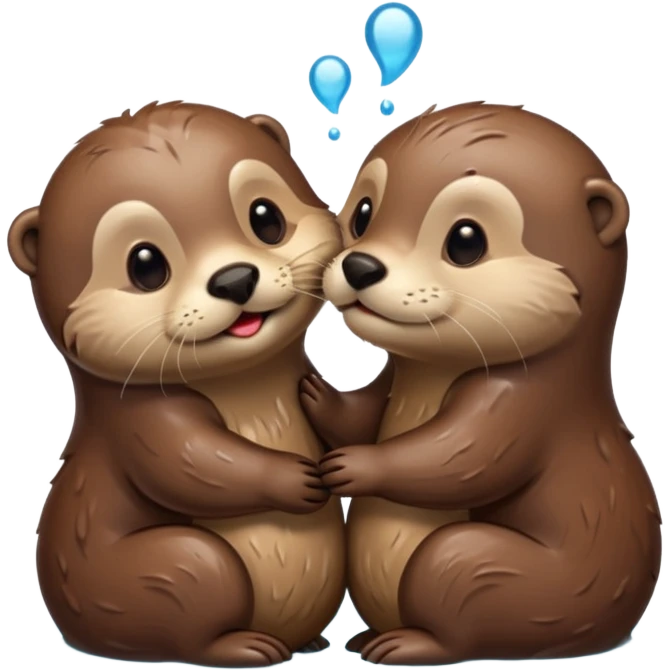 2 Otter küssen sich emoji