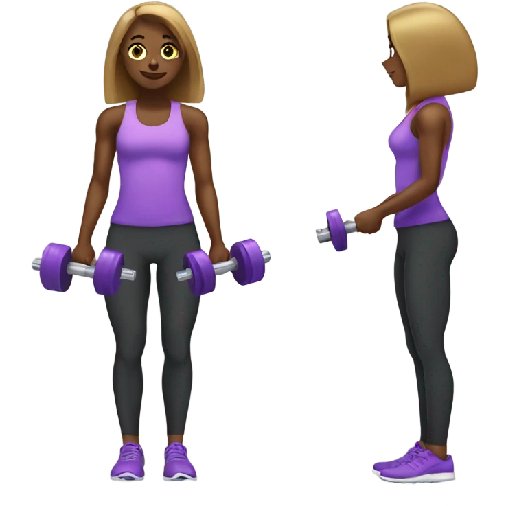 Gym dumbbell girl emoji