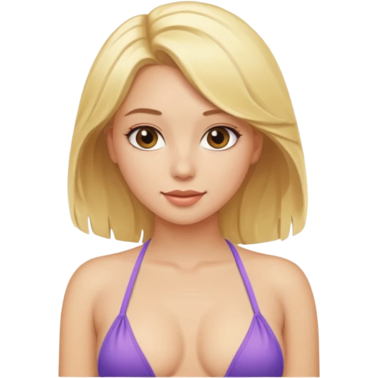 A sexy girl wiht blond Hair and a Bikini  emoji