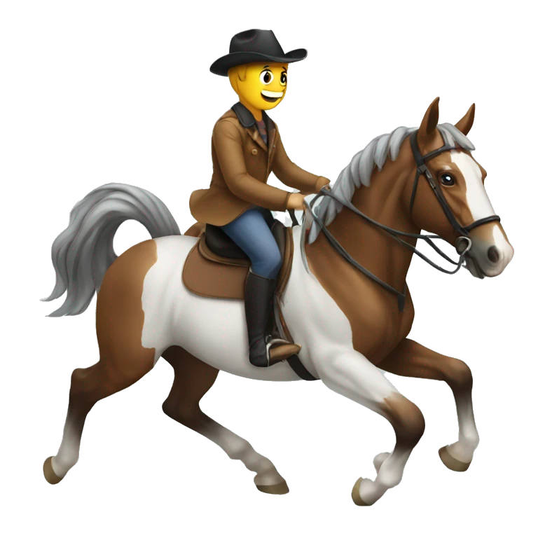 A horse riding a horse  emoji