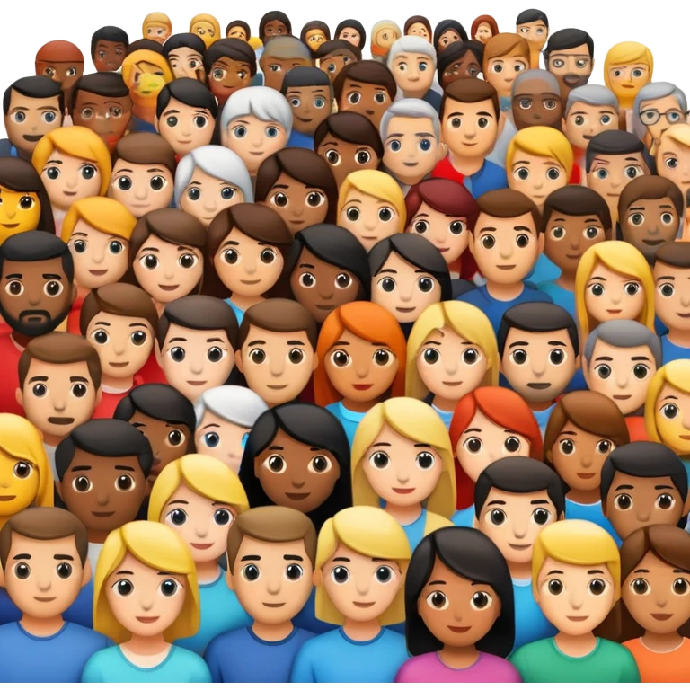 A million people in a crowded room emoji