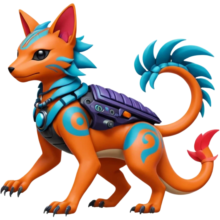  exotic tropical cyber-Scooby-Aloy-Loyd-Garmaddon-Litten-Linoone-Noibat-Fakémon-Pokémon-Vernid-creature emoji