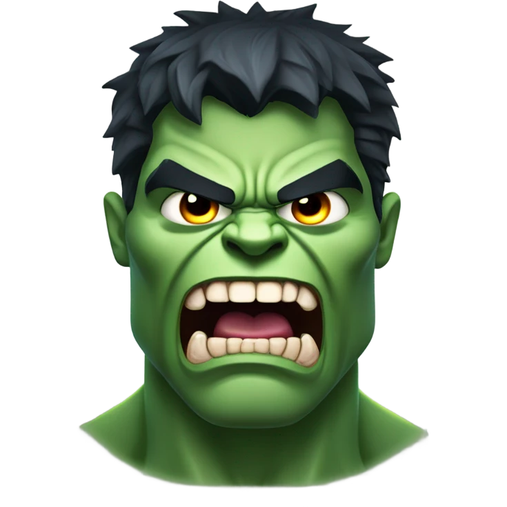 Hulk as ghost vampire angry emoji