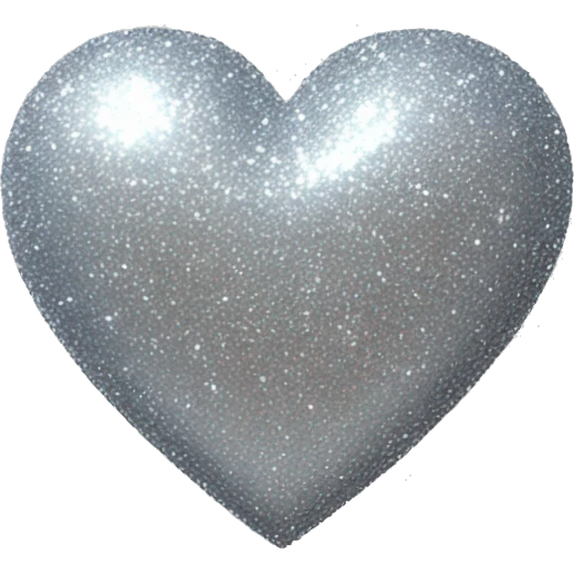 Silver sparkly heart  emoji